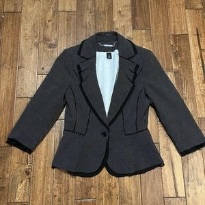 White House Black Market Flirty Dot Suit Jacket Size 2